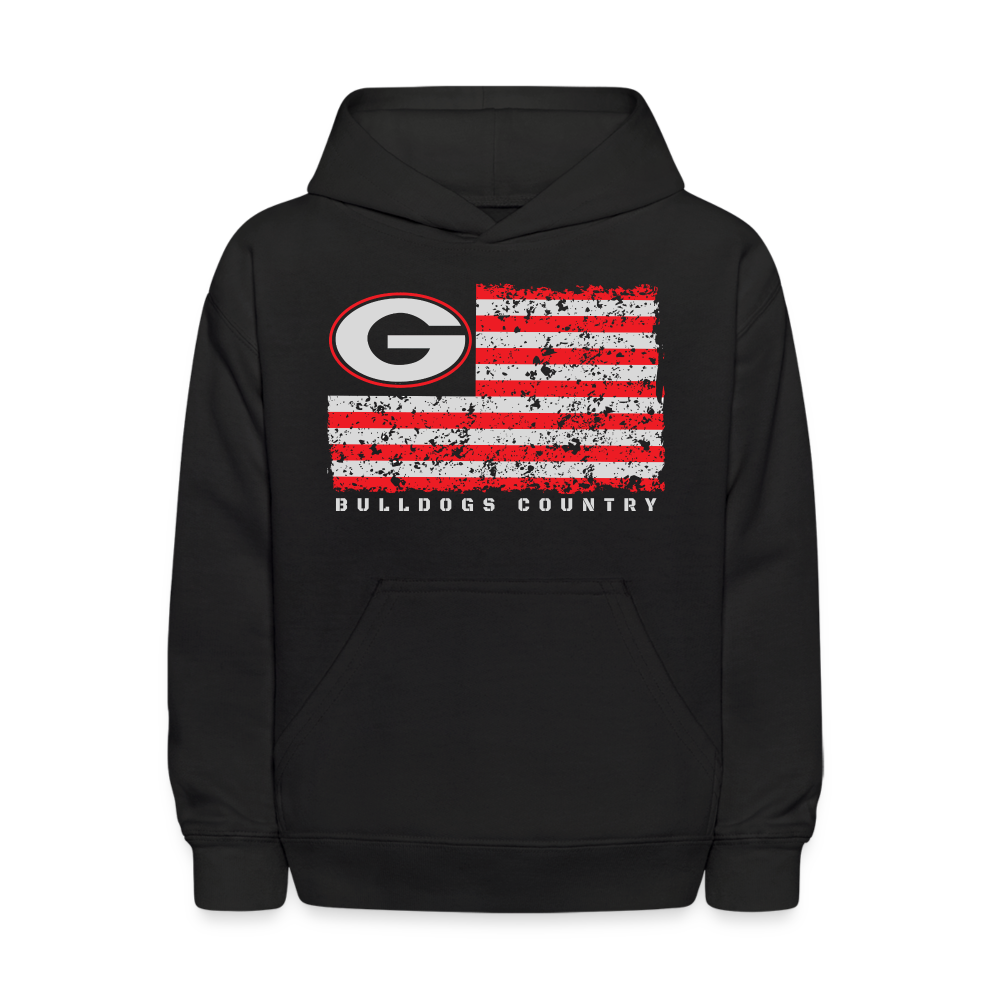 Kids' Hoodie - G Flag - black