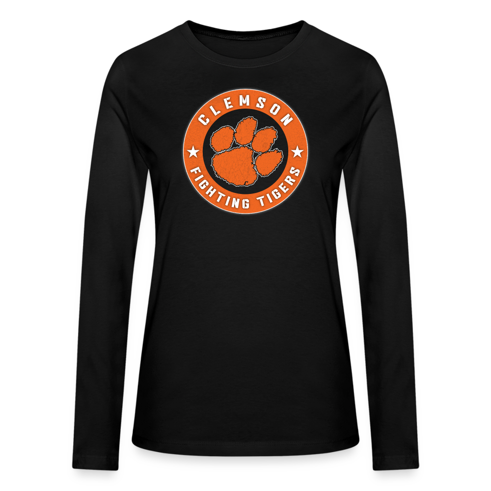 clemson fighting tiger women's long sleeve - black