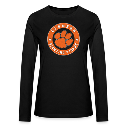 clemson fighting tiger women's long sleeve - black