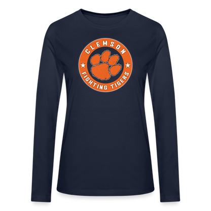 clemson fighting tiger women's long sleeve - navy