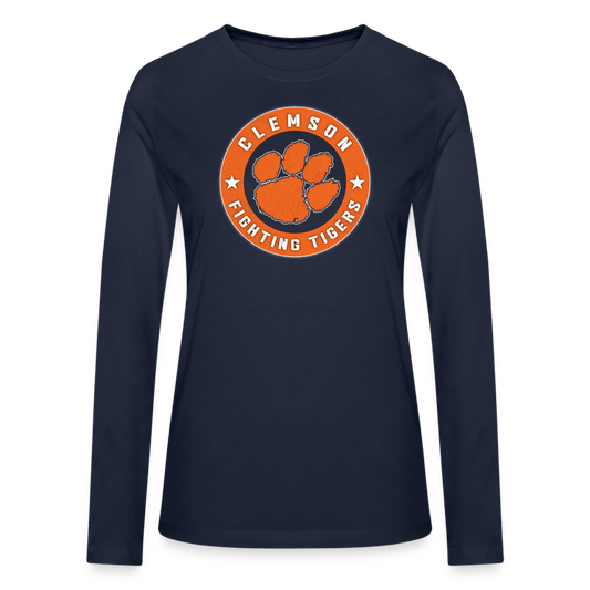 clemson fighting tiger women's long sleeve - navy