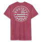society essentials • 3d circle flag logo (grayscale) - heather burgundy