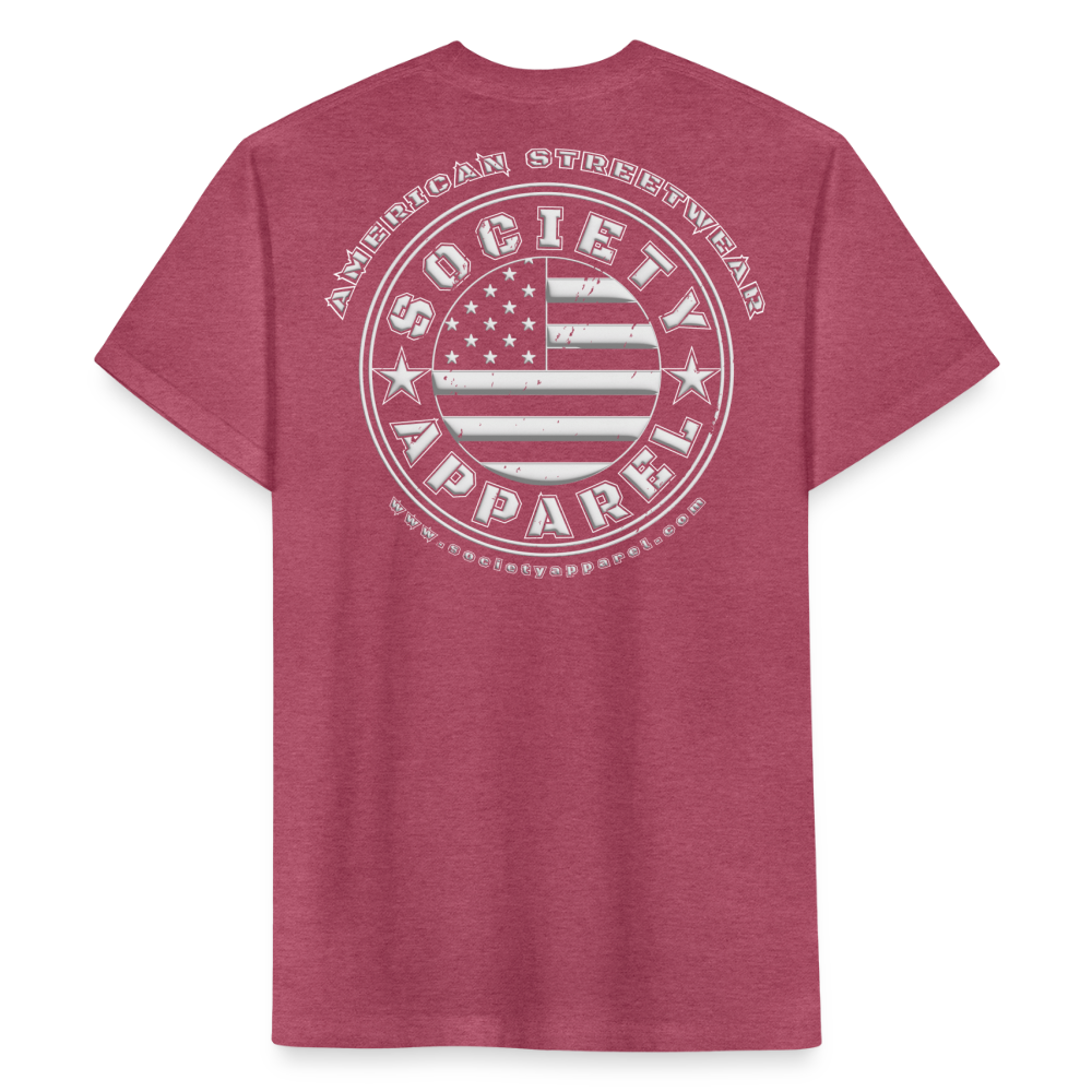 society essentials • 3d circle flag logo (grayscale) - heather burgundy