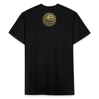 society essentials • golden flag logo - black