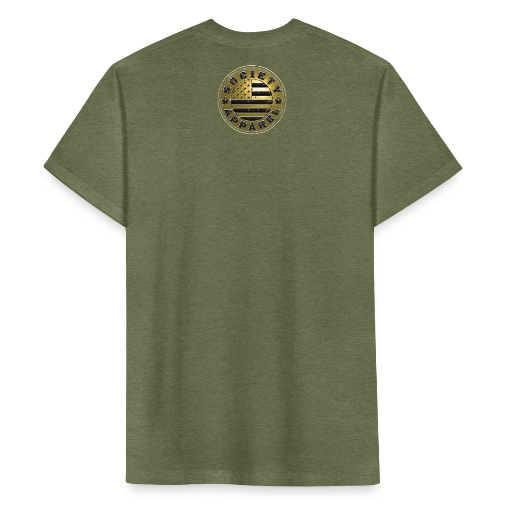 society essentials • golden flag logo - heather military green