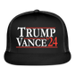 patriot society • trump vance '24 flatbill trucker hat - black/black