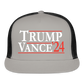 patriot society • trump vance '24 flatbill trucker hat - gray/black