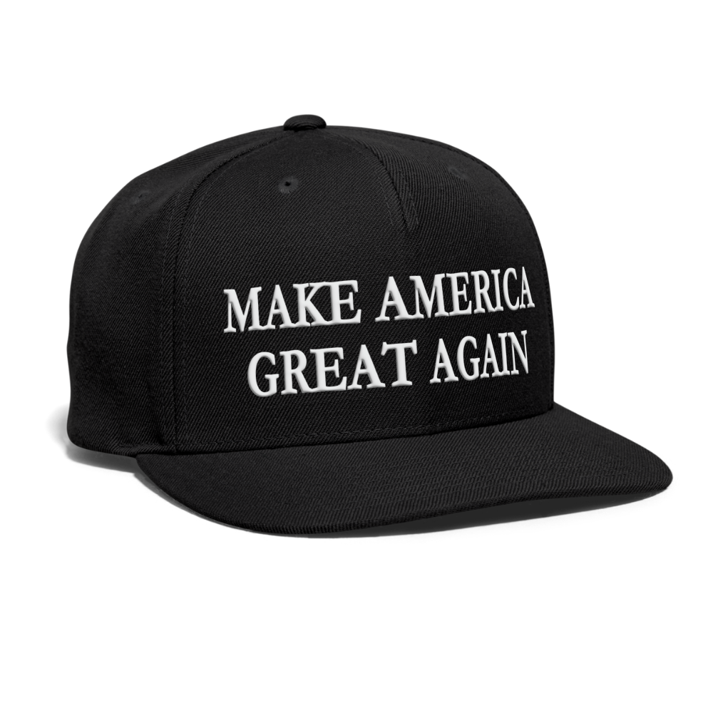 patriot society • maga flatbill snapback - black