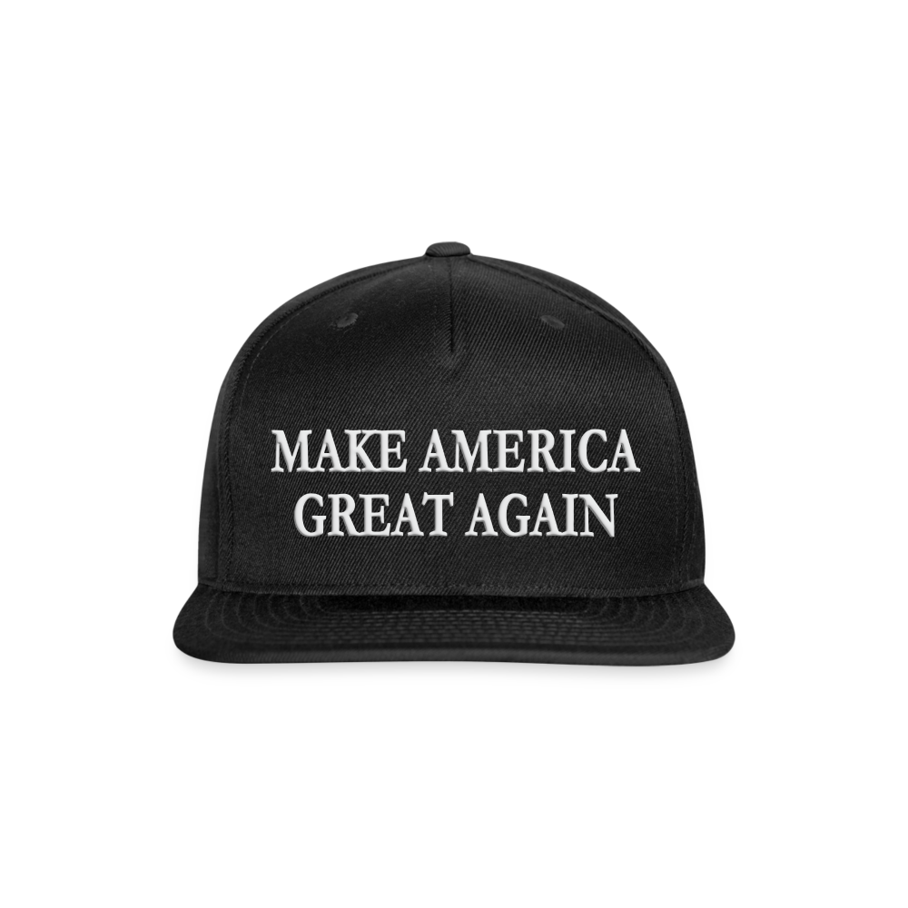 patriot society • maga flatbill snapback - black