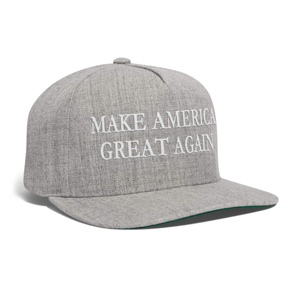 patriot society • maga flatbill snapback - heather gray