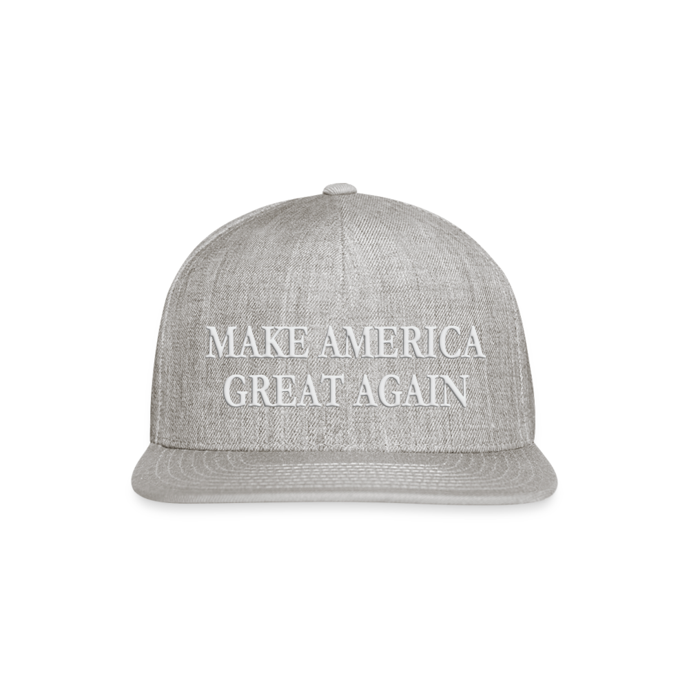 patriot society • maga flatbill snapback - heather gray