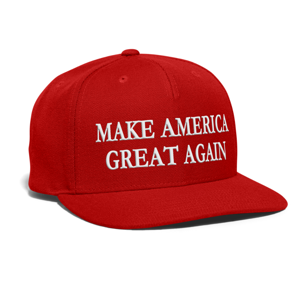 patriot society • maga flatbill snapback - red