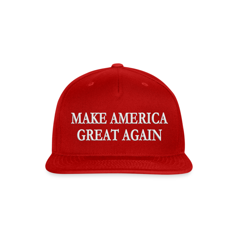 patriot society • maga flatbill snapback - red