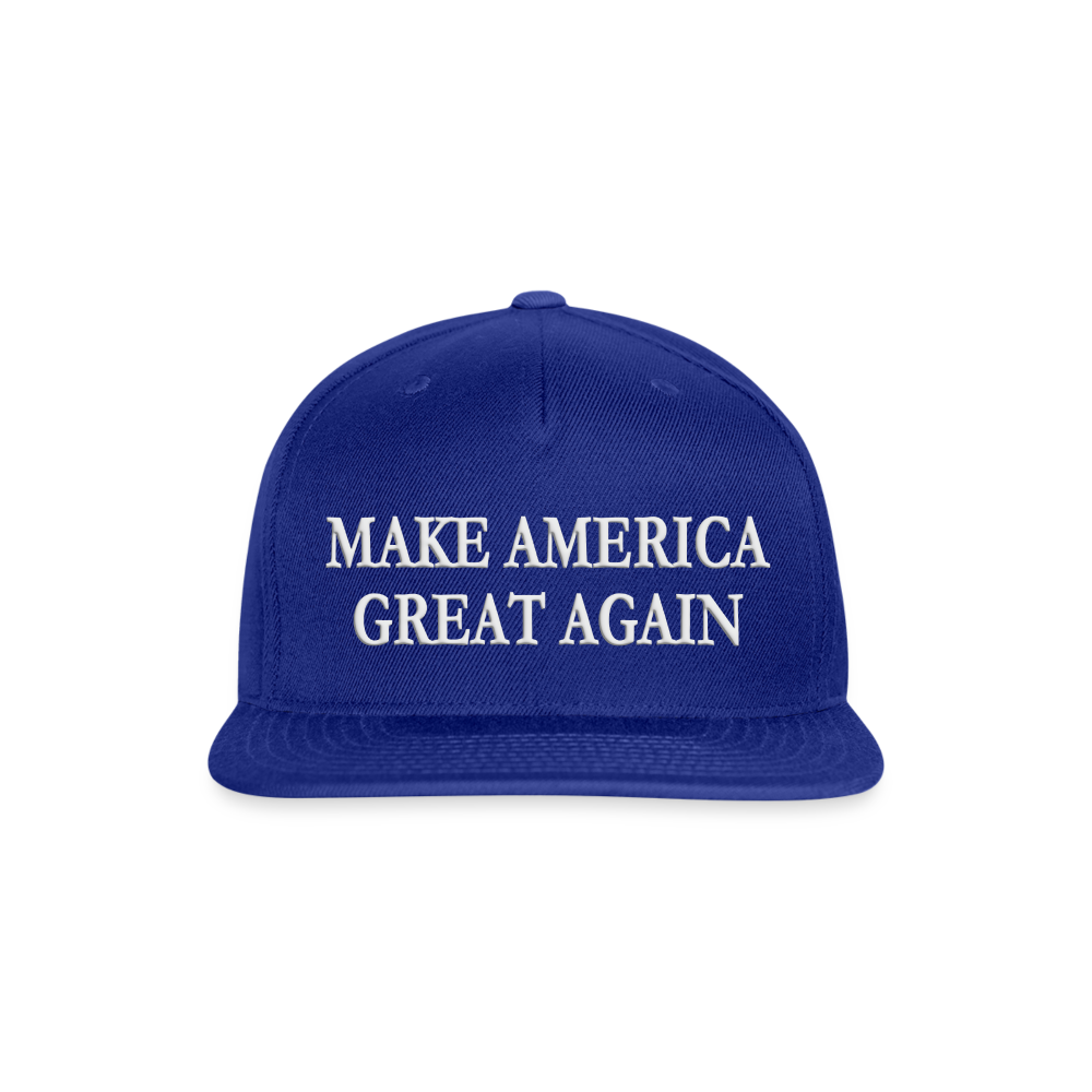 patriot society • maga flatbill snapback - royal blue