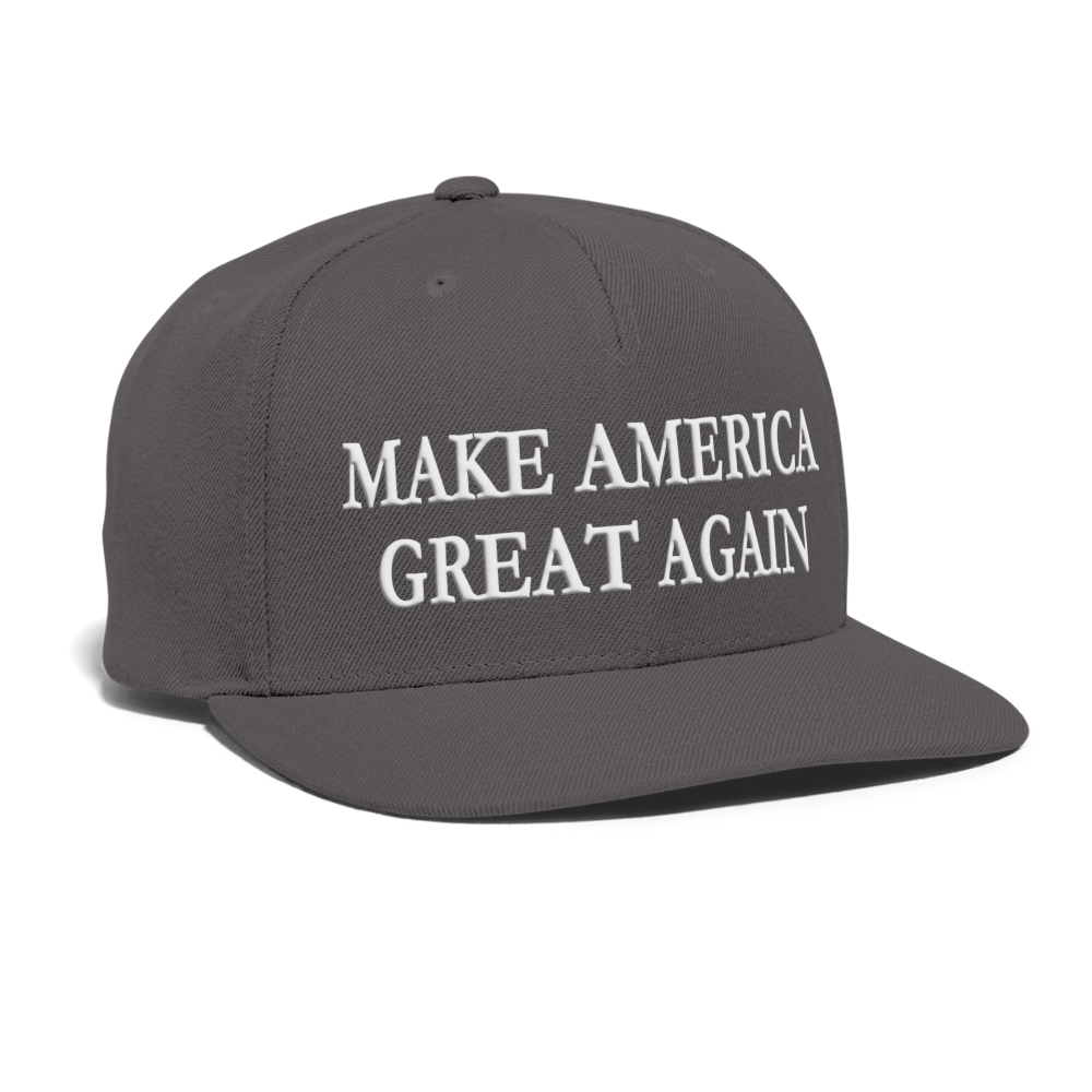 patriot society • maga flatbill snapback - dark grey