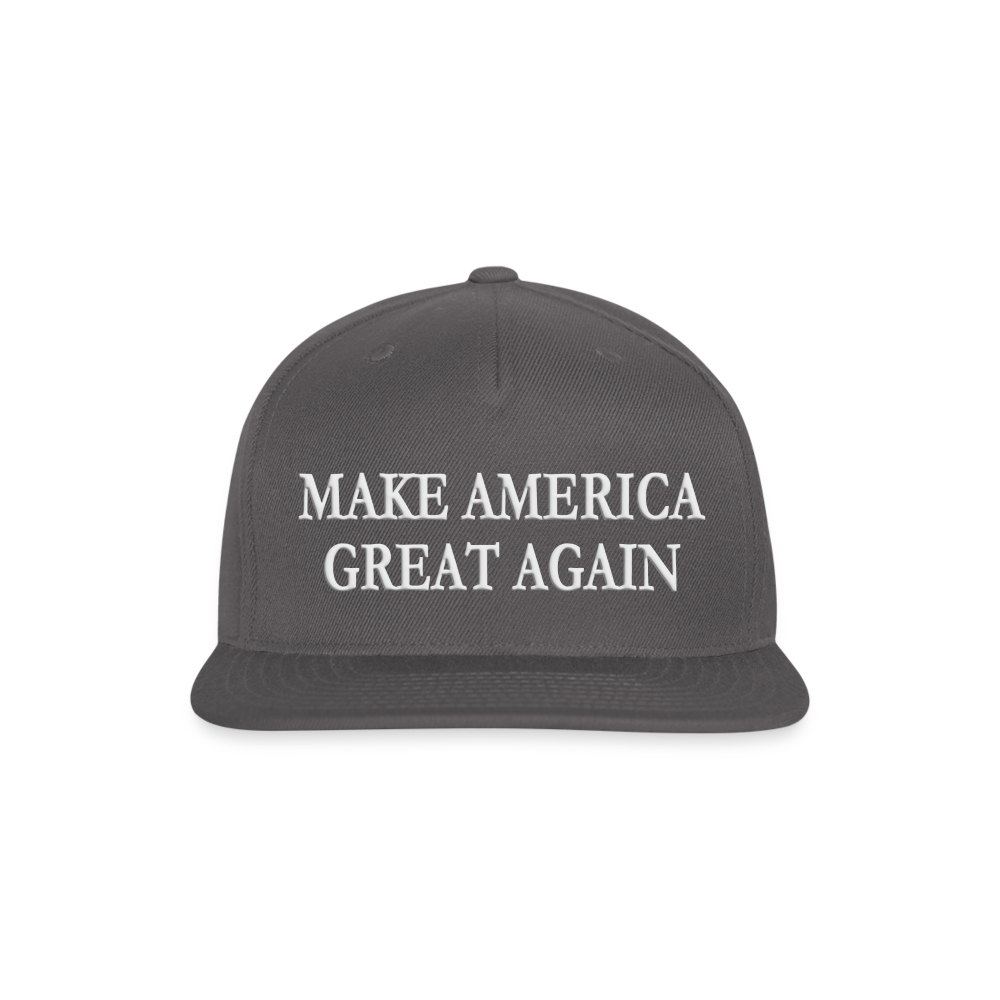 patriot society • maga flatbill snapback - dark grey