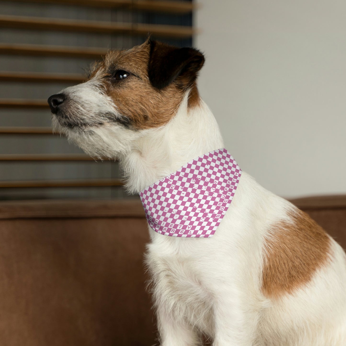 ruff society • checkered dog bandana (customizable)