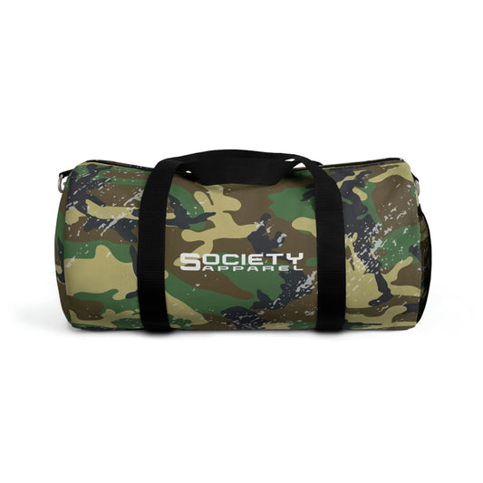 society apparel • camo duffel bag