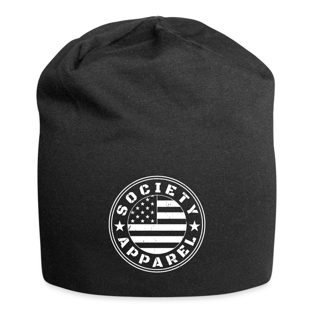 essentials - flag beanie - black