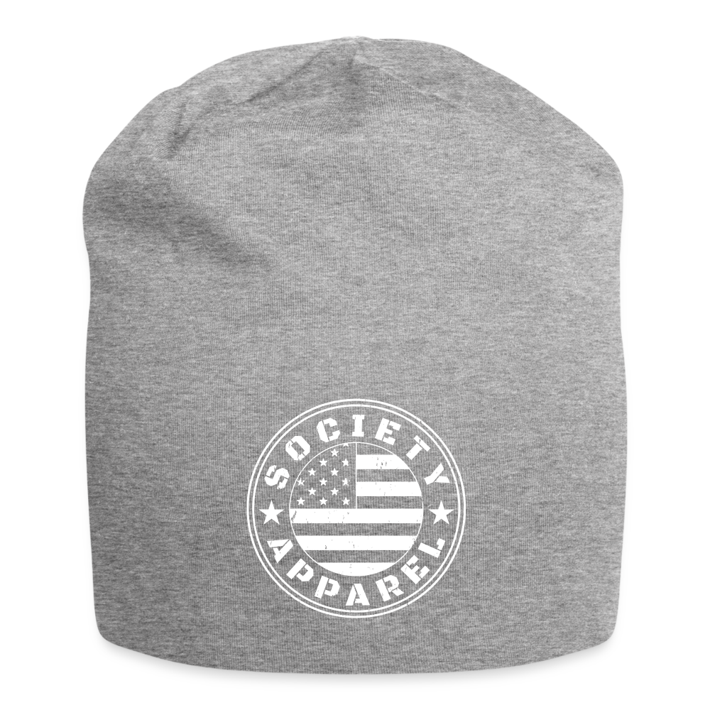 essentials - flag beanie - heather gray