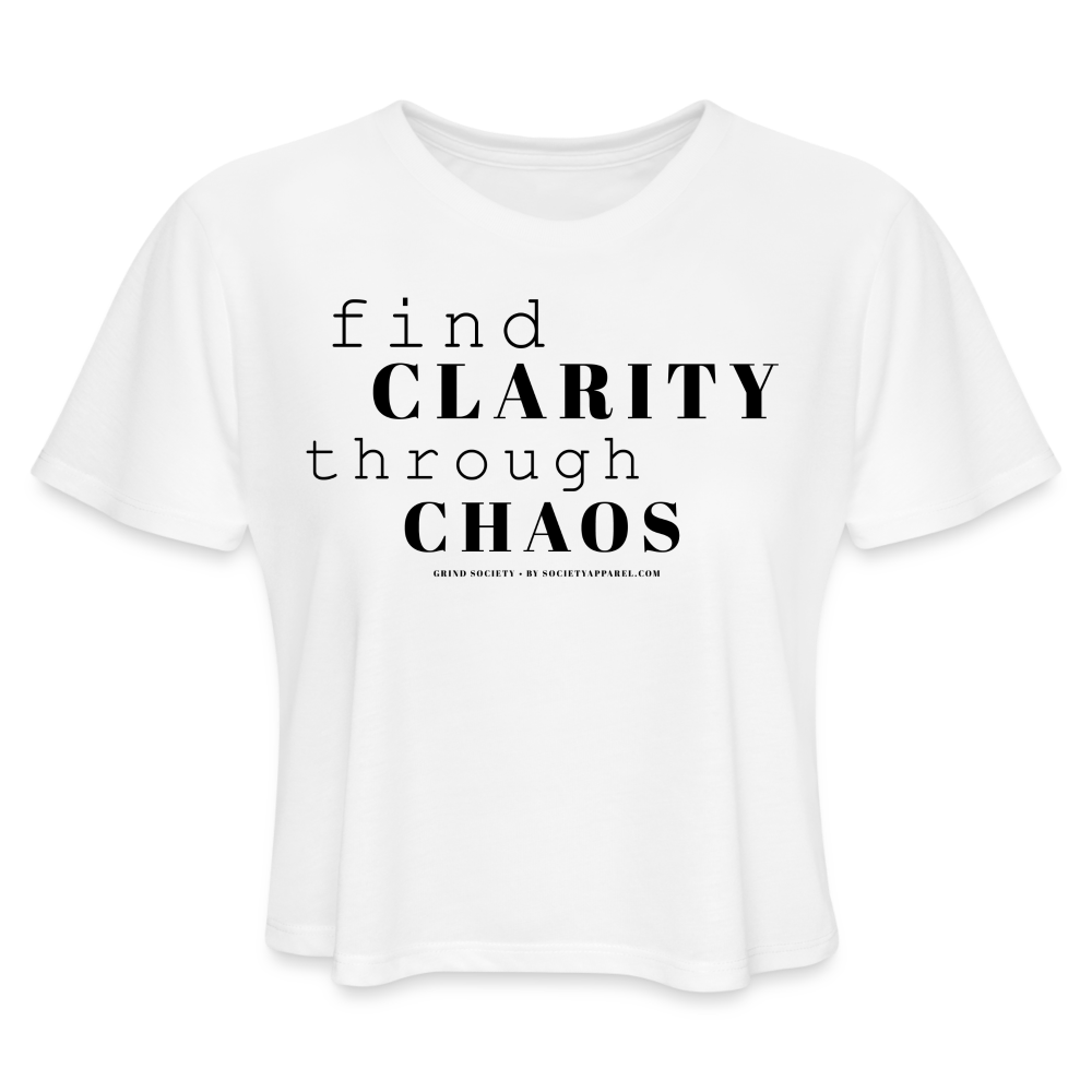 grind society • clarity crop t-shirt - white