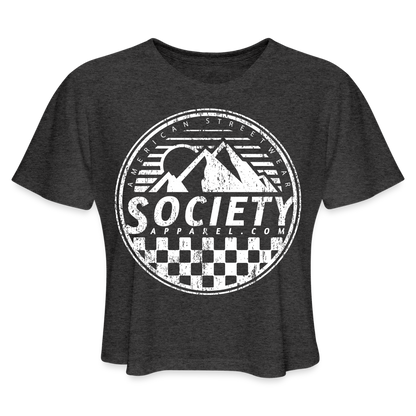 society apparel essentials • crop mountain shirt - deep heather