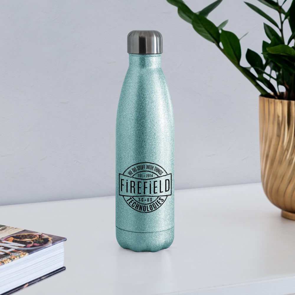 Firefield Technologies • Insulated Stainless Steel Water Bottle - turquoise glitter