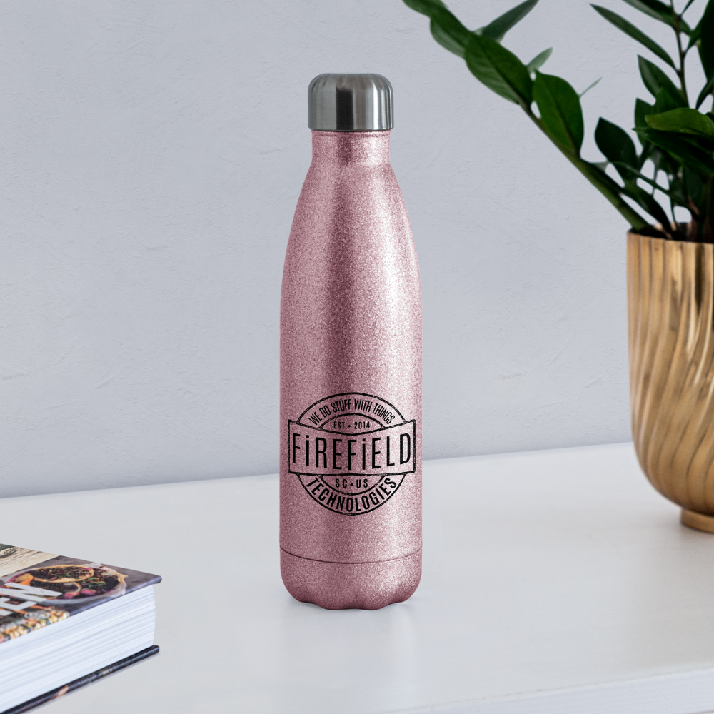 Firefield Technologies • Insulated Stainless Steel Water Bottle - pink glitter