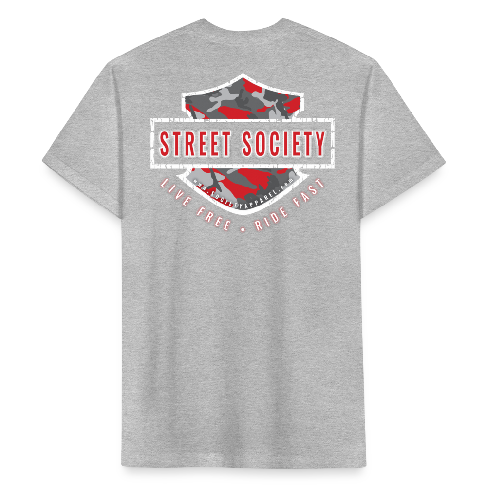 street society • red camo bar & shield - heather gray