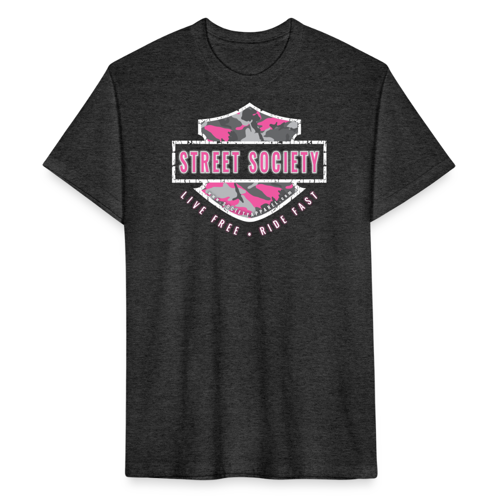 street society • pink camo bar & shield - heather black