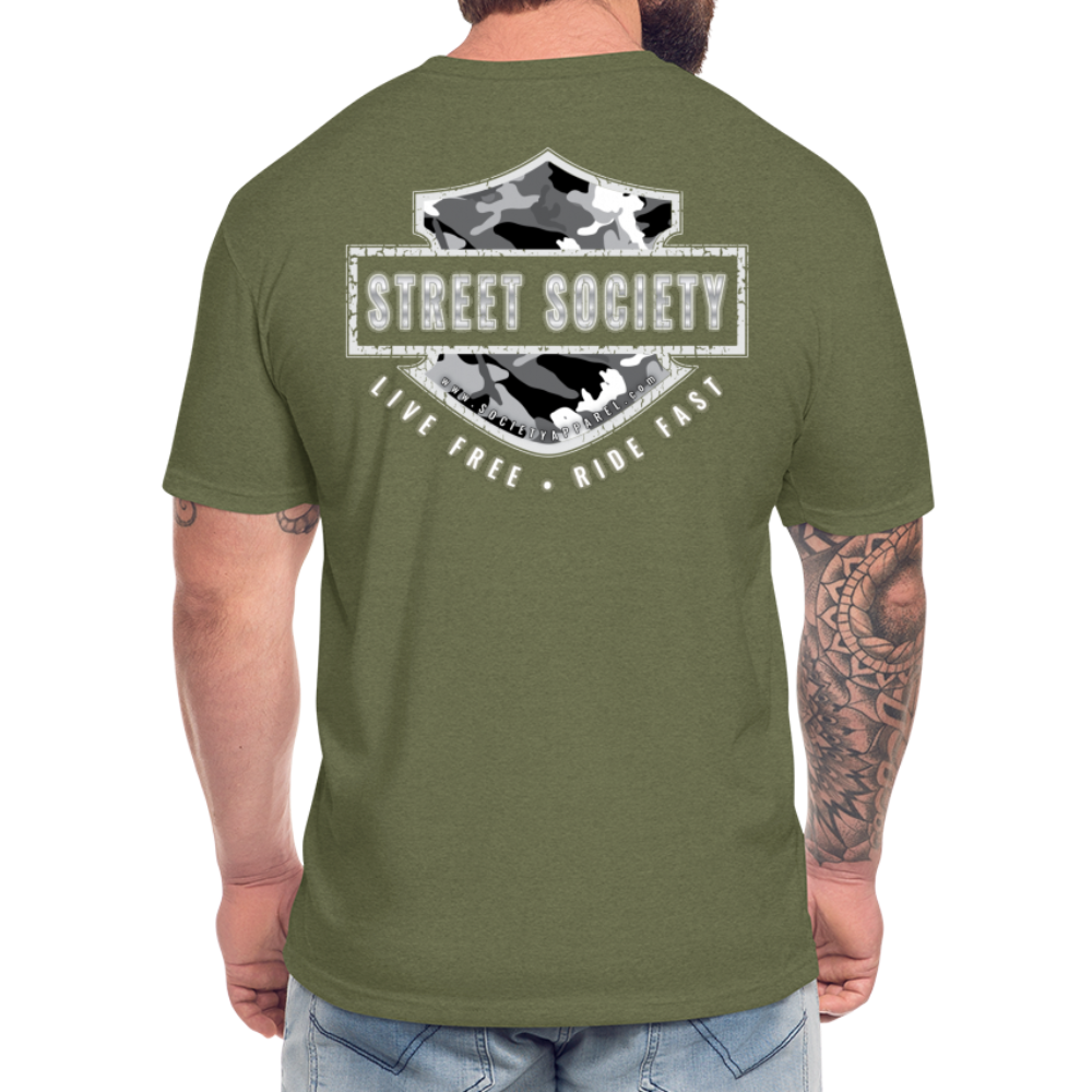 street society • urban camo bar & shield - heather military green