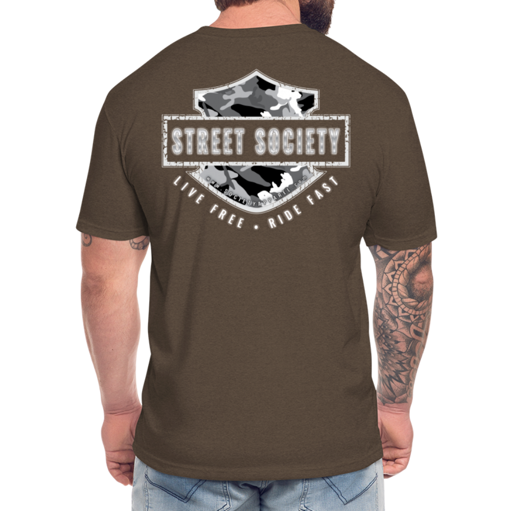 street society • urban camo bar & shield - heather espresso